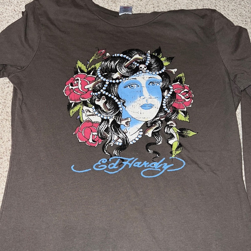 NWOT Ed Hardy Medusa tattoo long sleeved shirt medium